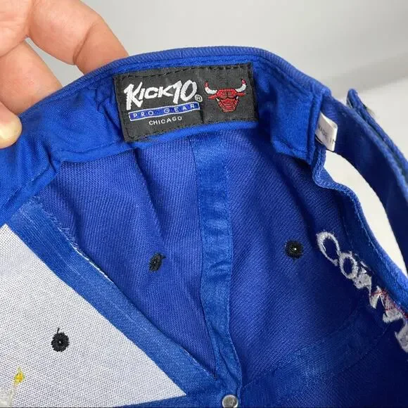 Vintage Chicago Bulls 3 Peat Rare Blue Cap - Picture 4 of 9